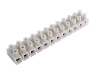 Terminal Block 12 Contacts 6.0 mm - White
