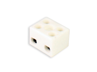 Ceramic Terminal Block 2 Contacts 2.5 mm - White