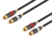 2 RCA Male to 2 RCA Cable, 1 m Professional - EQ554500S