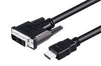 DVI to HDMI Cable - 1 m with Ferrites