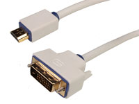 DVI to HDMI Cable - 2 m with Ferrites