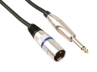 6.3 Mono Jack Male to 3 Pole XLR Male Cable - 5 m - PAC116