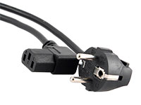 SCHUKO to IEC 60320 C13 Right Angle Female Power Cable