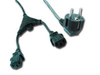 Conexão Elétrica Rede tipo SCHUKO - 2 ConetorES IEC 60320 C13 Fêmea