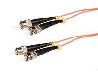 Cable Fibre Optique Duplex ST-PC à ST-PC - MM 62,5-125 1,8 mm - 1 m