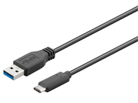 USB-C Male to USB-A Male - USB 3.1 Cable - 1 m