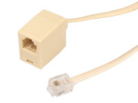 4 Way 5 m Ivory Telephone Extension Lead