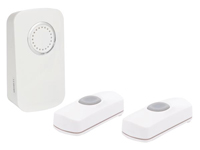 Perel EDMTW - Wireless Doorbell - 2 Remotes - With Batteries