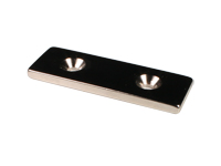 Neodymium Magnet - 60 x 20 x 4 mm - N45 - with Holes for Screws