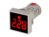 Digital Voltmeter - 50 .. 450 Vac - Red - Ø22 mm