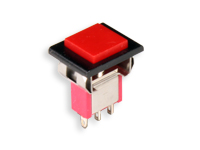 Panel-Mount Push Button Switch - Straight - Red - IP0310R