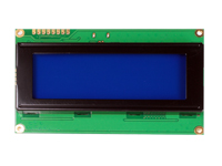 Serial RS232, I2C or SPI - LCD Alphanumeric 20 x 4 - White on Blue - LCD-09395