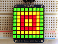 HT16K33 - 8 x 8 20 mm Bicolour Red-Green Square LED Matrix - I2C - 902