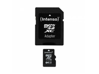 Intenso - Tarjeta Memoria microSD/SD - 64 Gbyte - Clase 10 - 3413490