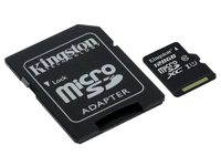 Kingston - Carte Mémoire microSD/SD - 128 Gbyte - Classe 10 - SDCS/128GB