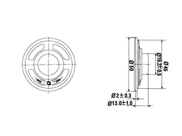 MINI ALTAVOZ 0,25W 8 OHM 29 MM