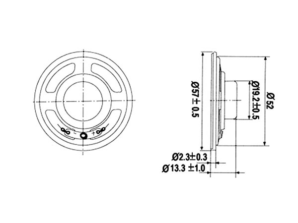 Velleman MLS2 - Mini Altavoz - 1 W - 8 Ohms - Ø 57 mm