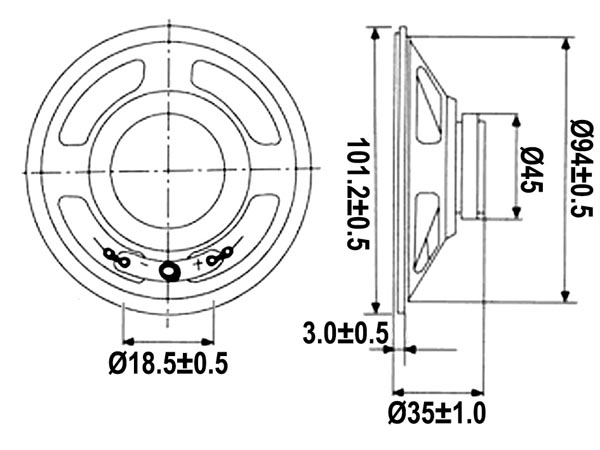 Velleman MLS5 - Mini Altavoz - 2 W - 8 Ohms - Ø 101 mm