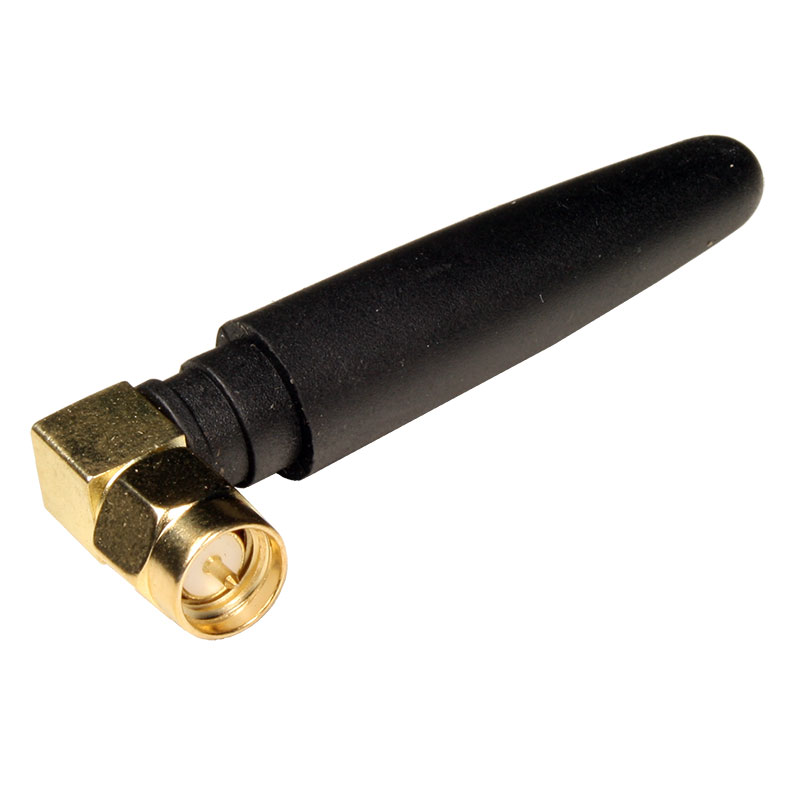 Antenne GSM/GPRS Quadribande 850/900/1800/1900 MHz SMA Mâle 90° 2,5 dB