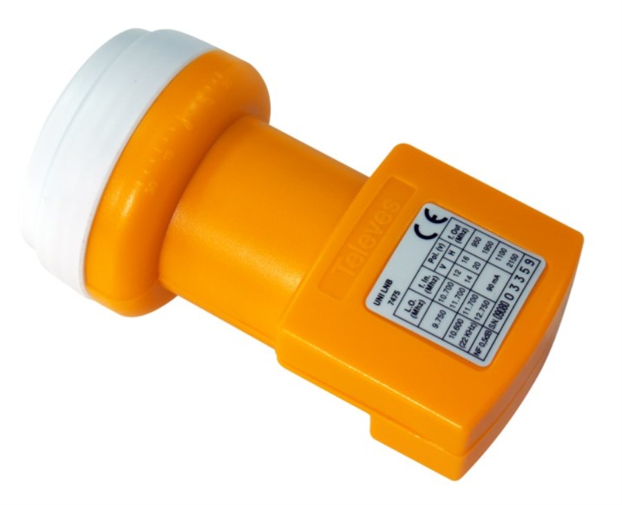 Televes UNI LNB - Conversor LNB Single Universal de 1 salida Ha/Va/Hb/Vb - 7475