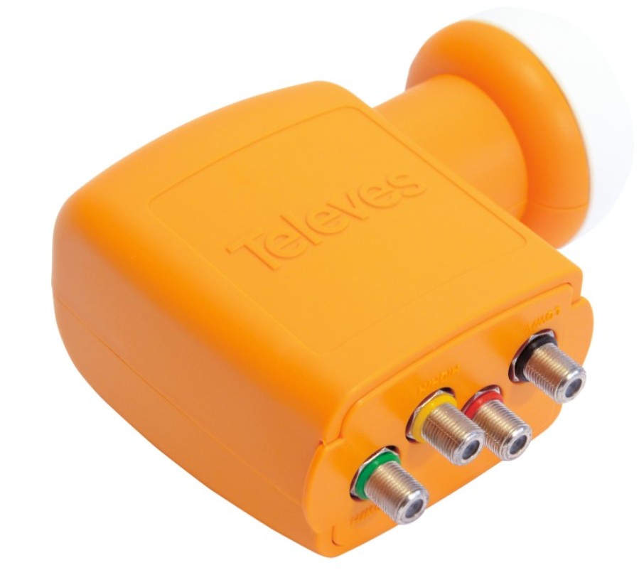 Televes LNB Quattro - Universal Single LNB Converter with 4 outputs Ha/Va/Hb/Vb - 747701