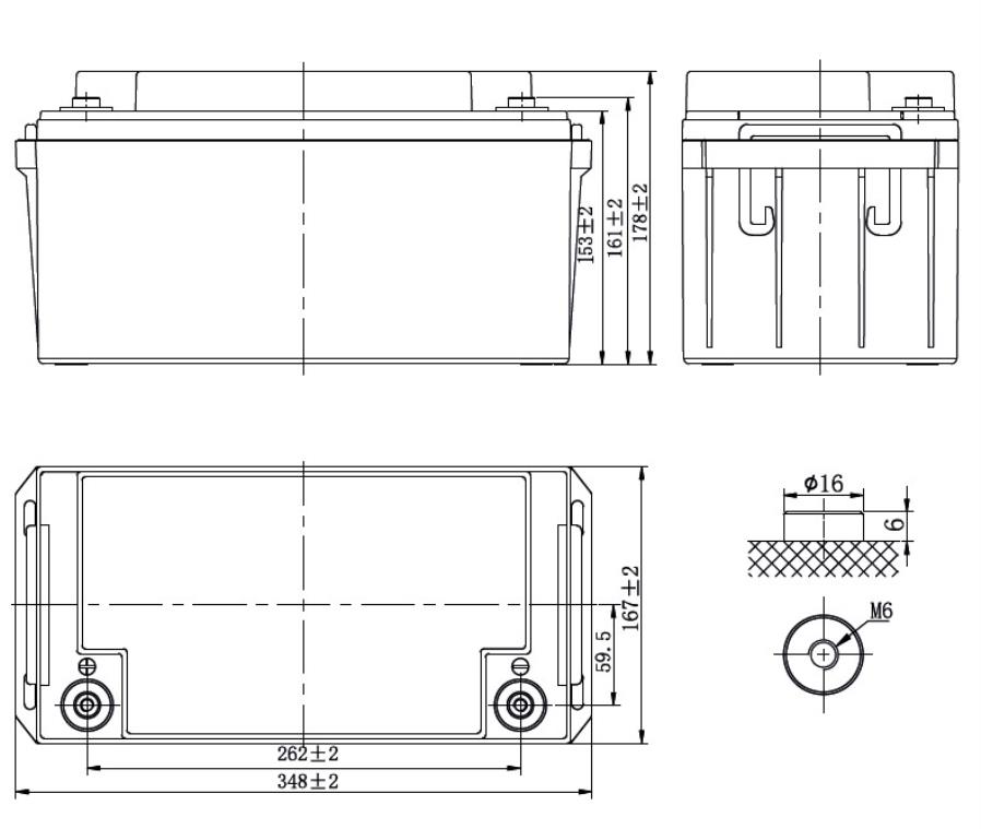 Enix Power Solutions AMP9085 - 12 V - 65 Ah Lead-Acid Battery