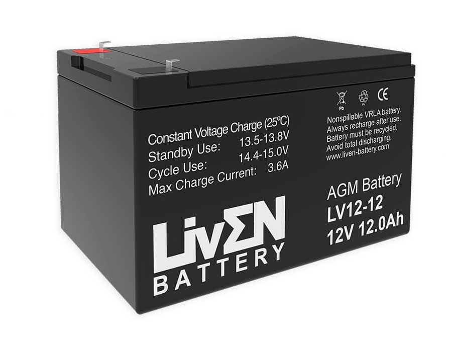 Liven Battery - Bateria de Plomo 12V / 12AH  - LV12-12