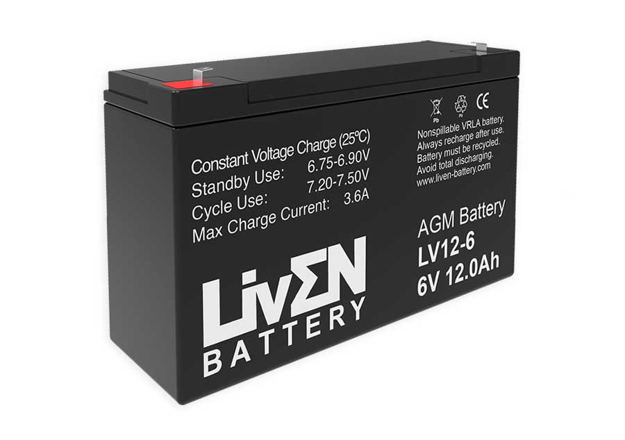 Liven Battery - Bateria de Plomo 6V / 12AH  - LV12-6
