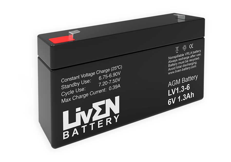 Liven Battery LV1.3-6 - Batterie au Plomb 6V / 1,3AH