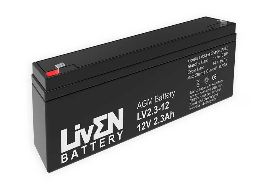 Liven Battery - Bateria de Chumbo 12V / 2.3AH - LV2.3-12