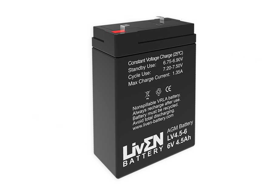 Liven Battery - Bateria de chumbo 6V / 4,5AH - LV4.5-6