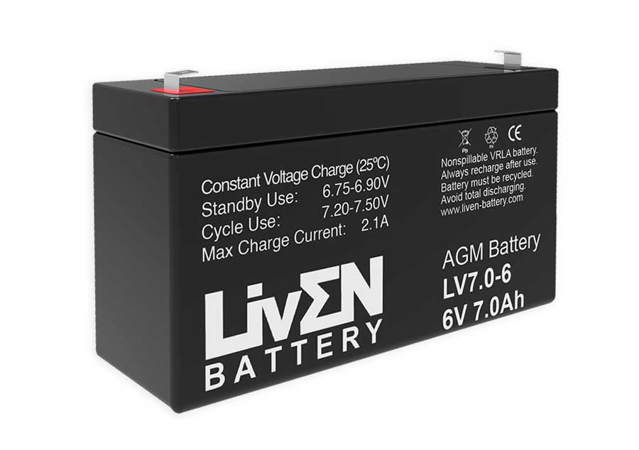 Liven Battery LV7-6 - Batterie au Plomb 6V / 7AH