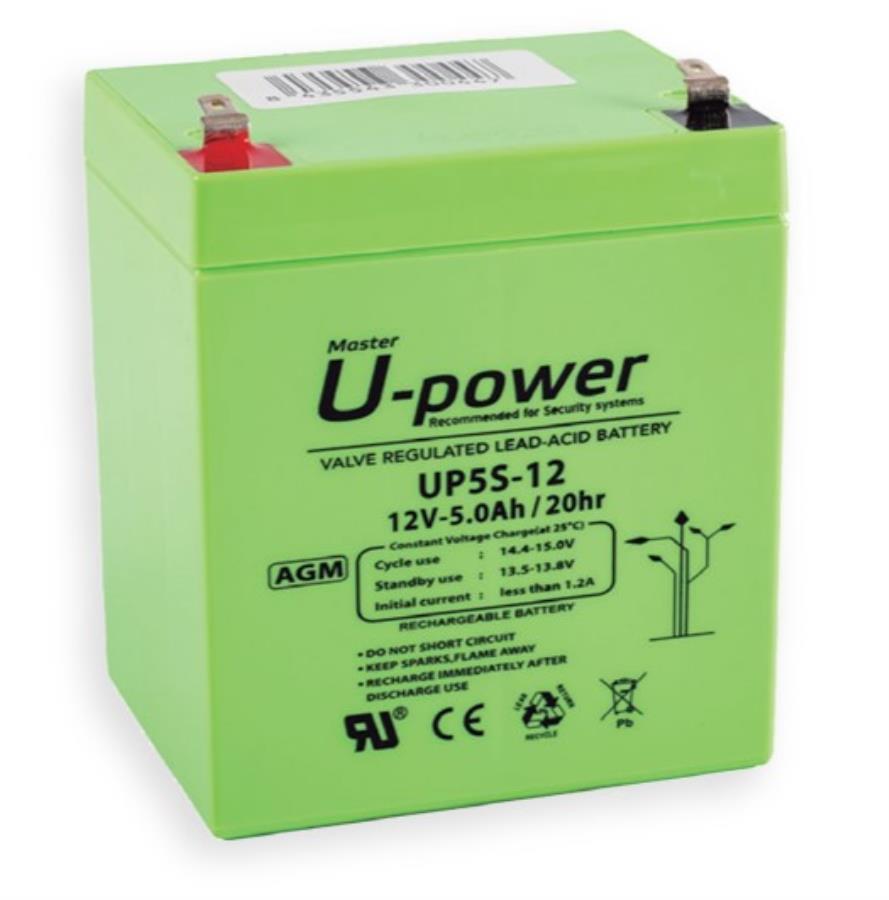 Upower UP5-12S - Batterie Plomb 12 V - 5,0 Ah