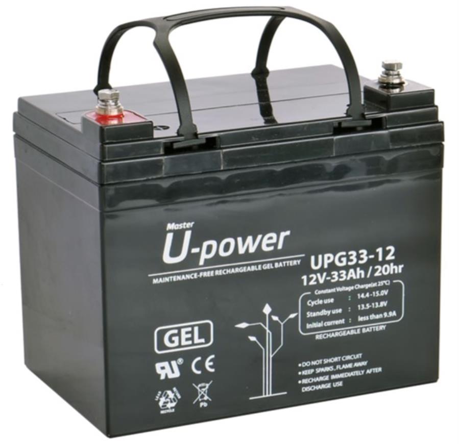 Upower UP-G33-12 - Batterie Plomb-Gel - 12 V / 33,0 Ah