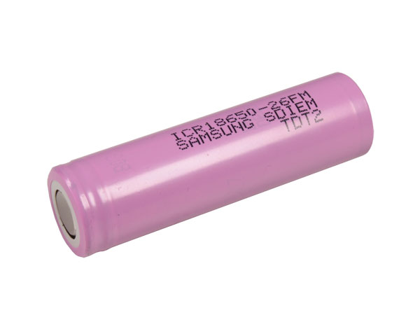 Samsung ICR-18650-26J -  Batterie Lithium Ion 18650 / 3,7 V / 2,6 A Décharge Max. 5A