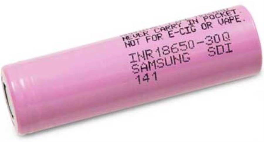 Samsung INR18650-30Q - Batería de Ion de Litio 3,6 V - 2950 mA - Descarga máxima 15 A