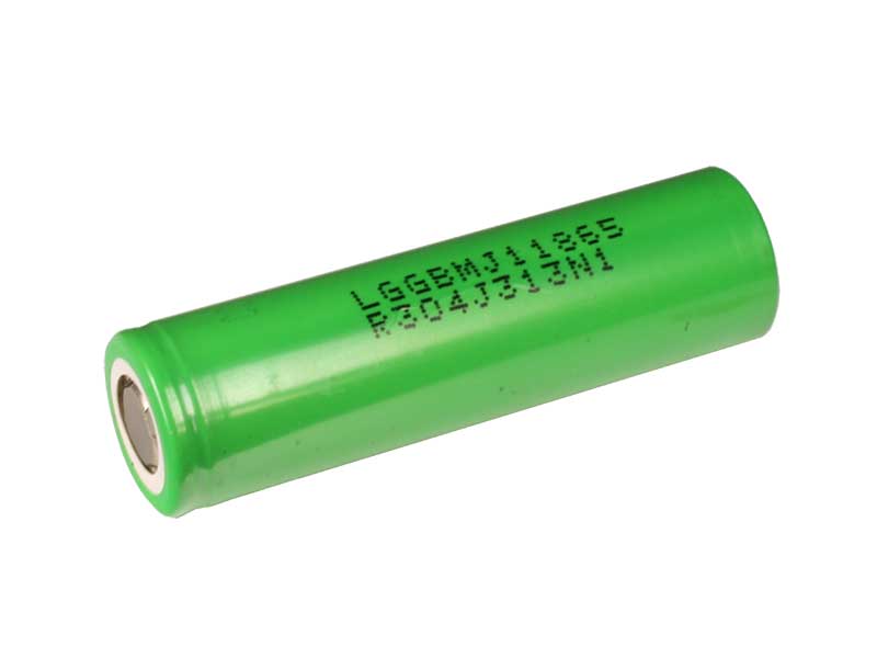 LG - Bateria de íon de lítio 18650 / 3,7 V / 3,5 A Descarga máxima. 5A - INR18650MJ1