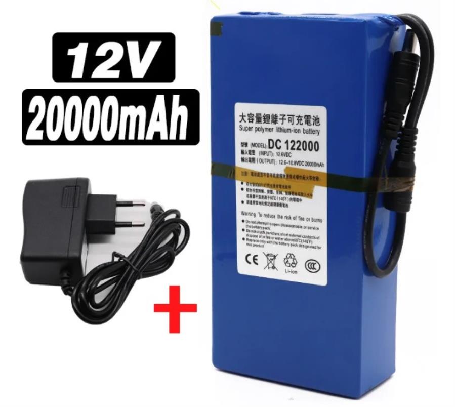 Batterie Lithium Ion 12 V - 20 000 mA/h et Chargeur