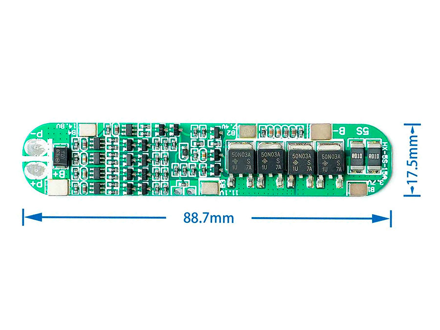 BMS - Module de Protection de Chargeur pour 5 Batteries au Lithium-Ion 18650 - 18,5 V - 15 A