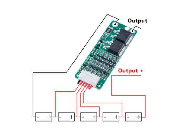 BMS - Protective Charger Module for 5 Lithium Ion 18650 Batteries - 18,5 V / 15 A