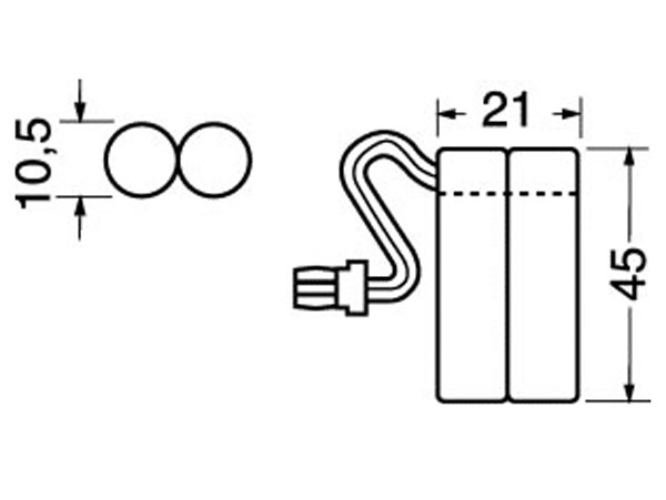 Bateria NiMH 2.4 V - 700 mAh AAA x 2