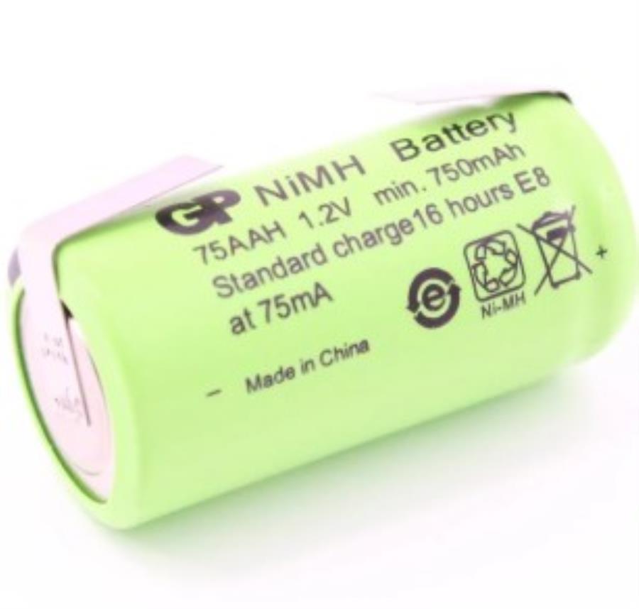 GP 75AAH - 1.2 V - 7500 mAh NiMH 2/3 AA Battery with Sleeve