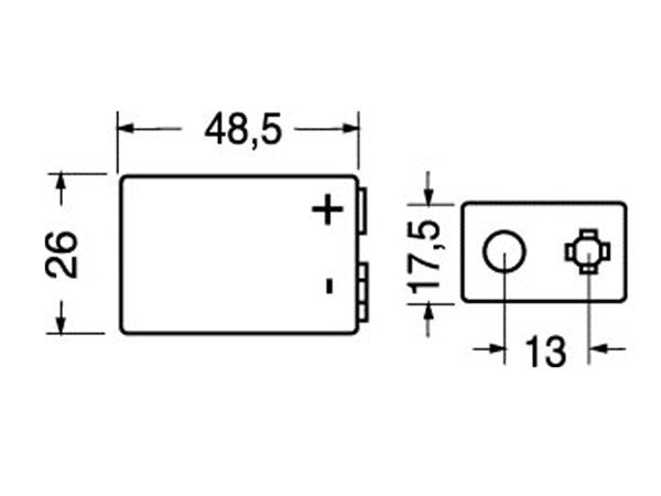 8,4V - Bateria NiMH 9 V - 250 mAh - E-BLOCK