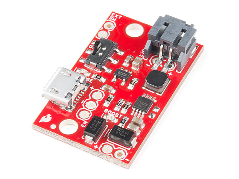 Sparkfun LiPo Charger/Booster - 5V/1A - 3.7V Lithium Battery Charger and Booster - PRT-14411