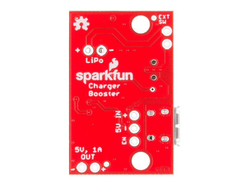 Sparkfun LiPo Charger/Booster - 5V/1A - 3.7V Lithium Battery Charger and Booster - PRT-14411