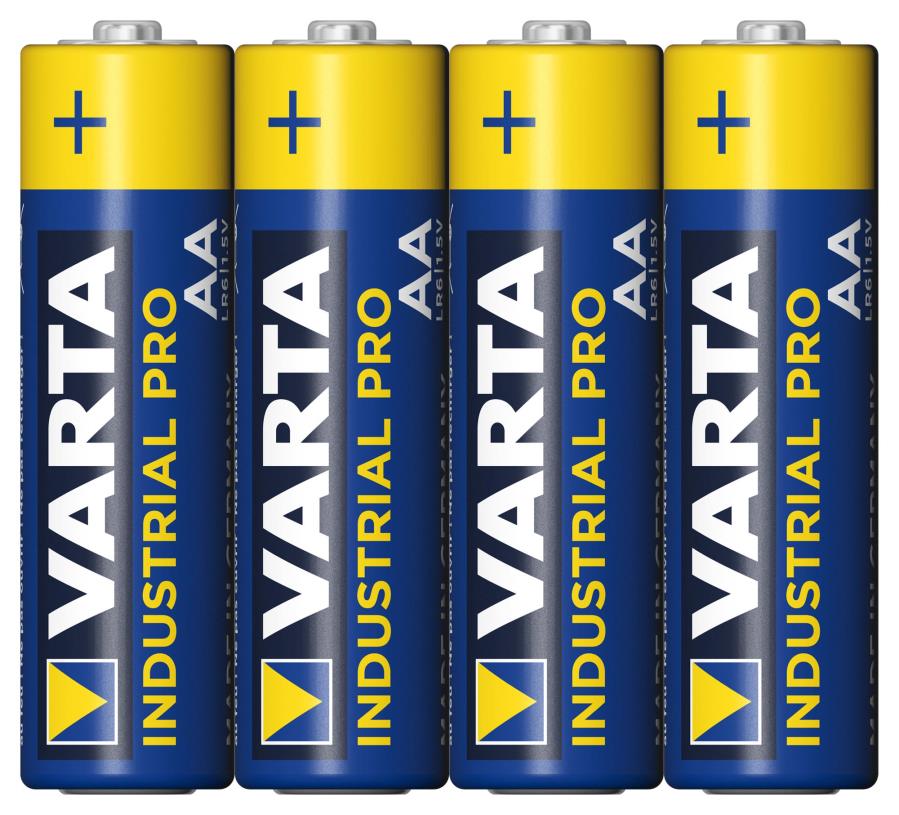 Varta - 1.5 V AA Alkaline Battery - 4 Unit Industrial Blister Pack - 4006211354