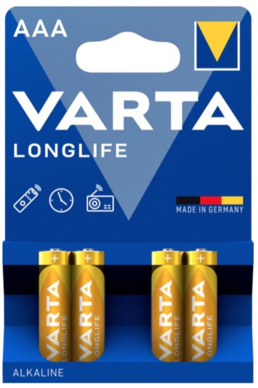 Varta - Alkaline battery 1.5 V AAA Longlife blister 4 units - 4103101414