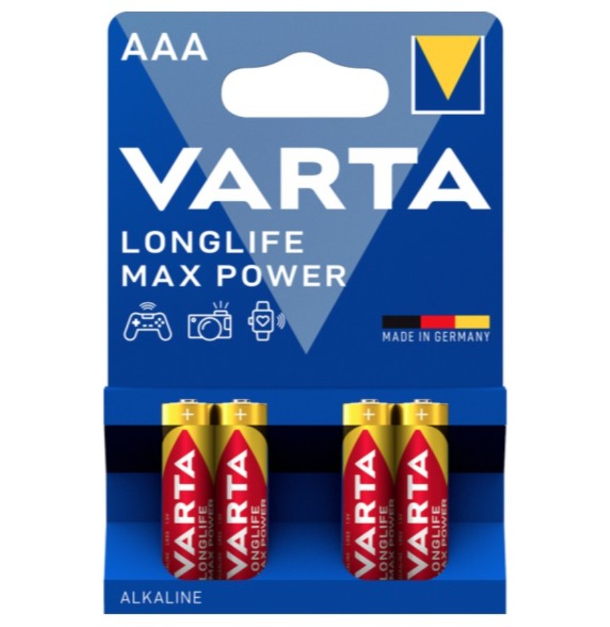Varta LONGLIFE Max Power 4703 - Boîte de Piles Alcalines Max Power 1,5V AAA Varta Boîte de 40 Unités