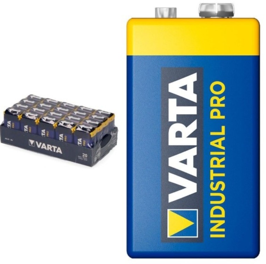 Varta Industrial Pro 6LR61 - Pila alcalina 9V 6LR61 - 20 Unidades - 4022 211 111