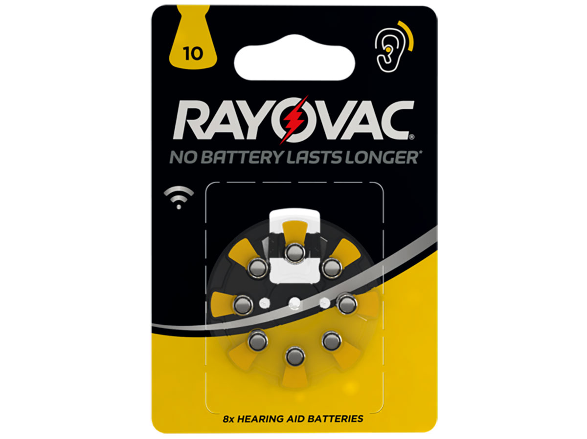 Rayovac 10AU - Pila Botón para Audífono - 8 Pilas - 5000252003809